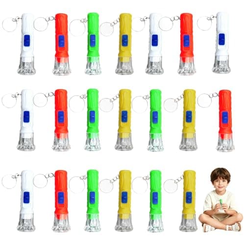 Mini Torches Keyring, 20 Pcs Torch LED Small Flashlight Pocket Keychain