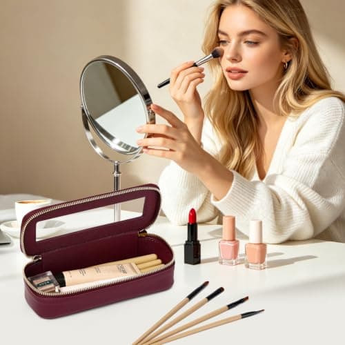 LOFOWN Makeup Brush Bag (Burgundy, SLIM) — view 2