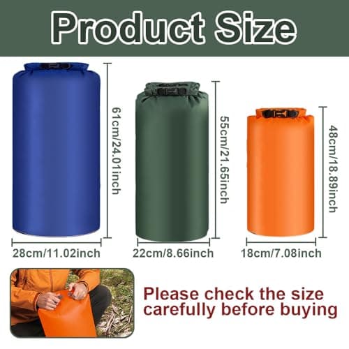 HLIWS 3Pcs Waterproof Dry Bag,Suitable for Outdoor Activities — view 2