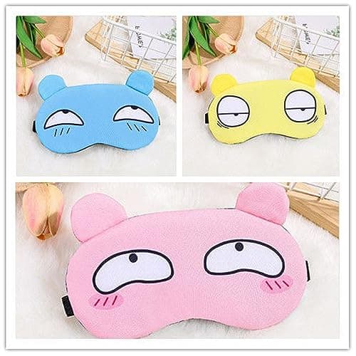 5 Pcs Kids Sleep Mask, Kids Eye Masks for Sleeping, Blackout Eye Masks for Sleeping with Adjustable Strap, Eye Cover Blindfold for Night Travel Nap Train Flight (5 Colors) — view 4