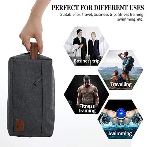 KK Water - Resistant Hanging Toiletry Travel Bag – Spacious Blue Gym, Shaving, Make Up Bag for Men & Women — view 6