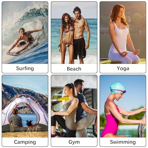 QKTYB Hooded Poncho Towel Adult for Swim Beach Surfing, Changing Robe Quick Dry Lightweight Changing Towel Extra Long Microfibre Poncho Towelling Universal Size for Men Women — view 6