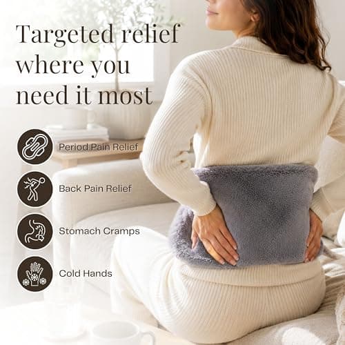 Wearable Hot Water Bottle Belt 1.5L – Period Pain Relief for Cramps, Endometriosis & Back Pain – Wrap Around Heated Belt with Hand Warmer Pocket – Adjustable & Washable — view 6
