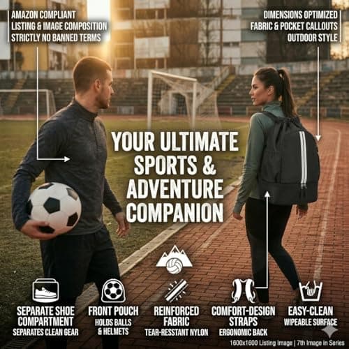 Black Unisex Drawstring Backpack with Shoe Compartment, Water Resistant — view 6