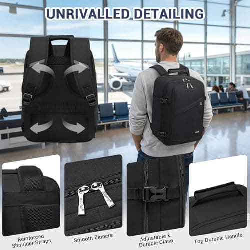 Kono Ryanair Cabin Bags 40x30x20 Underseat Carry on Travel Backpack — view 5
