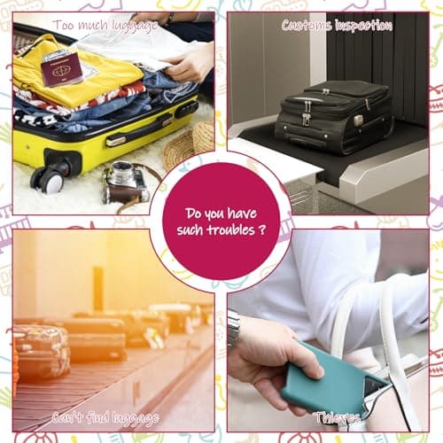 12-Piece Set, Luggage Straps for Suitcases, 5cm x 165cm, 6 Pack 5cm Wide Suitcase Straps with 6 Colorful Luggage Tags, Strong Hold Durable Travel Straps for Secure Packing — view 5