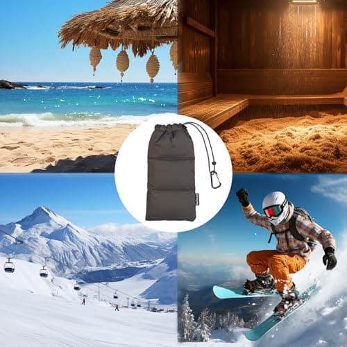 SAFACUS Thermal Phone Case for Outdoor Camping Beach Skiing - Prevents Freezing & Overheating, Extends Battery Life, Drop Proof, for Smart Phone Pouch Cover Bags (brown) — view 6