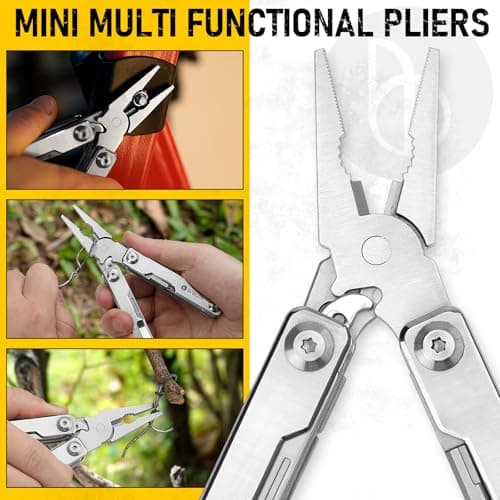 BIBURY Multitool, EDC Mini Pocket Tool, Foldable Pliers - BI2051A Silver — view 5