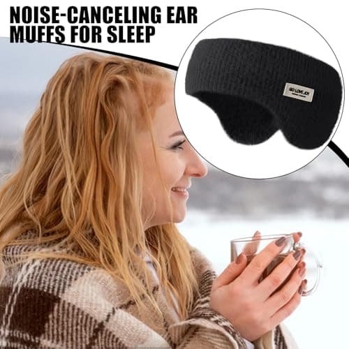 Sleeping Ear Muffs - Noise Cancelling Warmth | Adjustable Waterproof Headbands for Men, Women, Kids, Adults | Ideal for Sleep, Travel, Airplanes, Concerts, Running, Winter Comfort — view 5
