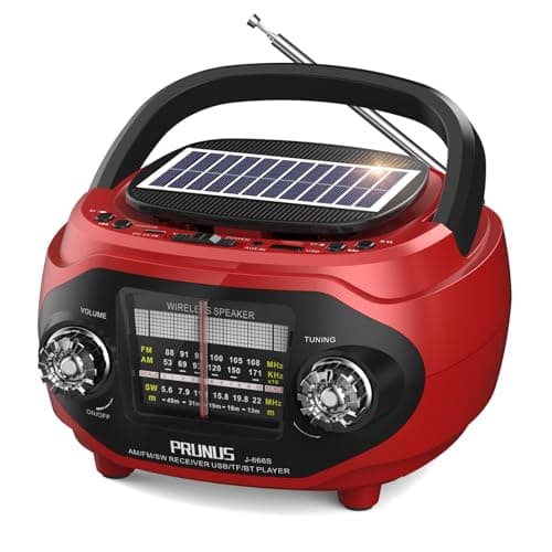 PRUNUS J-666S Portable Radio Bluetooth,1800mAh Rechargeable Battery