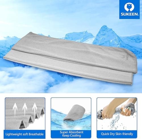 Sukeen Cooling Towel, Cooling Towels 8 pack, Stay Cool Ice Towel, Cool Towel for Instant Cooling Relief, Cooling Towels for Neck, Cold Towel, Gym Towel Men Women Sweat Towels for Gym Sports Towel — view 2