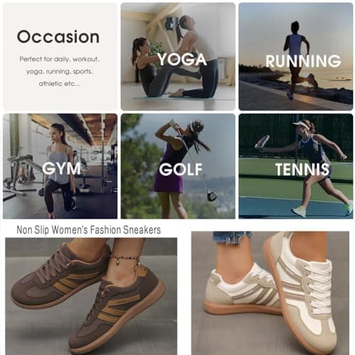 Women’s Stylish Round Toe Non-Slip Casual Orthopedic Shoes, Retro Lace Up Sneakers Trendy Tennis Shoe Walking Footwear (Burgundy,7) — view 5