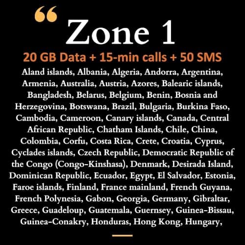 Orange Holiday Worldwide Prepaid SIM Card 20GB Internet Data for 30 Days in 4G/LTE | Data tethering Allowed | Calls & SMS | 1 Sim Card Holder + 1 Pin (international sim, Asia America Europe) — view 3
