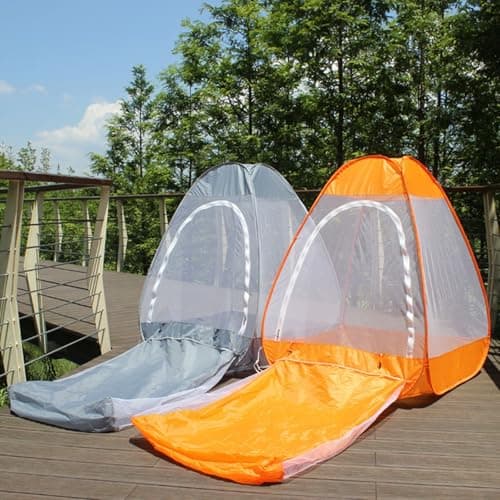 Quiclume Lightweight Sitting Tent for Meditation and Camping, 8s Up Net Shelter, Oxford Fabric Portable Hut for Outdoor Yoga Retreat Grey(Grey) — view 5