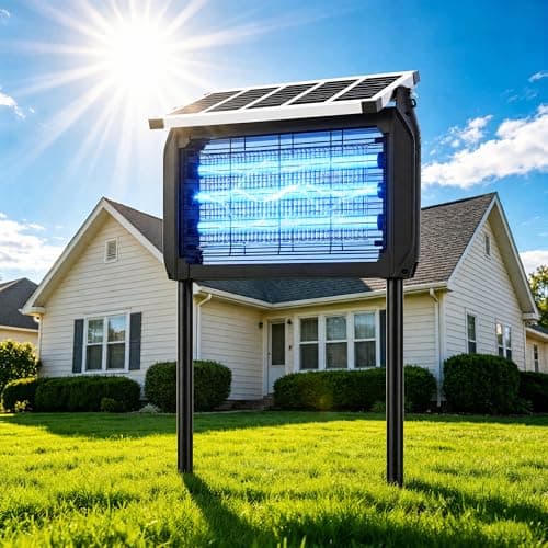 Solar Fly Zapper Outdoor,10W Solar Panel & USB-C Rechargeable Bug Zapper