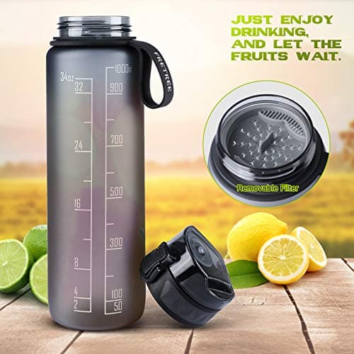 FULDENT Sports Water Bottle 1L Leakproof Design Water Bottle, BPA Free Tritan Plastic Drinking Bottle for Teenager, Adult, Sports, Hiking, Gym, Fitness, Outdoor, Cycling, School & Office — view 4