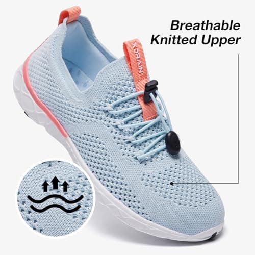 KOLILI Women's Stylish Water Shoes, Tennis Walking Shoes with Arch Support, Best for Water Sports, Travel & Walk, Light Blue, 6.5 UK — view 2