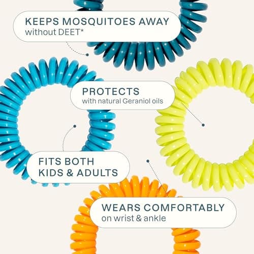 Cliganic 10 Pack Mosquito Repellent Bracelets, DEET-Free Bands, Individually Wrapped — view 4