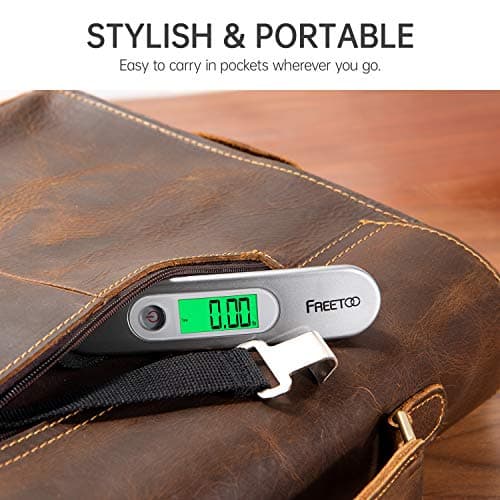FREETOO Luggage Scale with Tare Function 110 Lb/ 50Kg Capacity, Silver — view 6