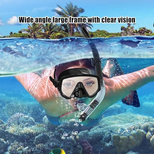 Adult Full Face Snorkel Set, Anti-Leak Panoramic Snorkeling Gear — view 2