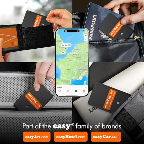 easyTag Wallet Tracker Card, Compatible with Apple Find My App — view 2