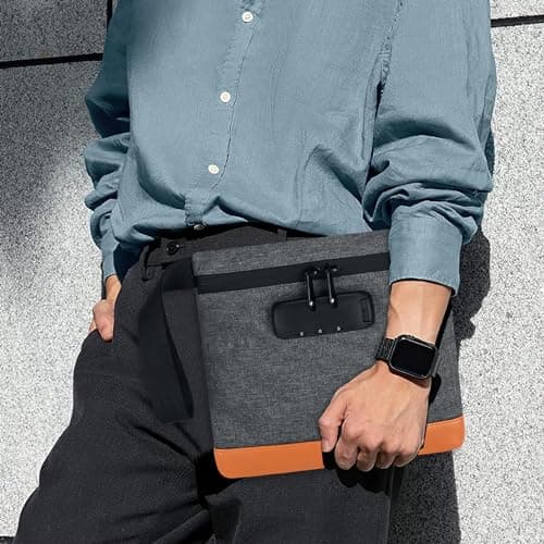Brifit Security Smell Proof Bag with Combination Lock, Waterproof Money Bag, Anti-Theft Money Wallet, Men & Women's Portable Safe Handle Wallet, Protect for Cash, Passports, Wallet, Phone — view 2