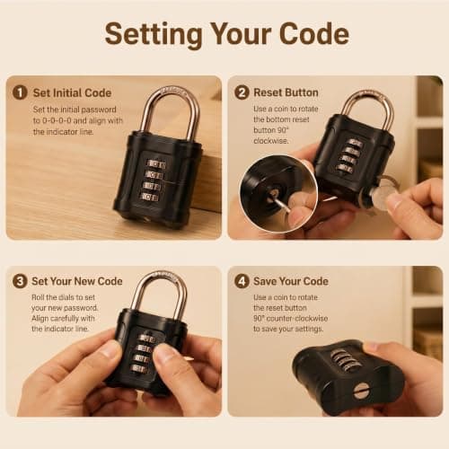Combination Padlock CP40 55mm Medium Lock for Gates, Fences, Lockers — view 5