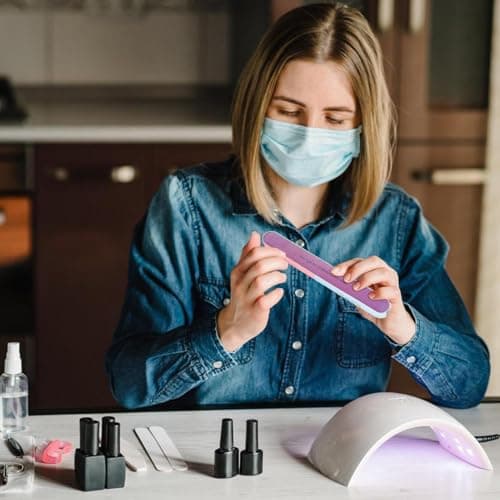 Nail Files and Buffers,7-Sided Buffer Block Nail File - Manicure Tools for Salon Spa Home Travel Kids Seniors Health Bridal Wedding Family Friends — view 2
