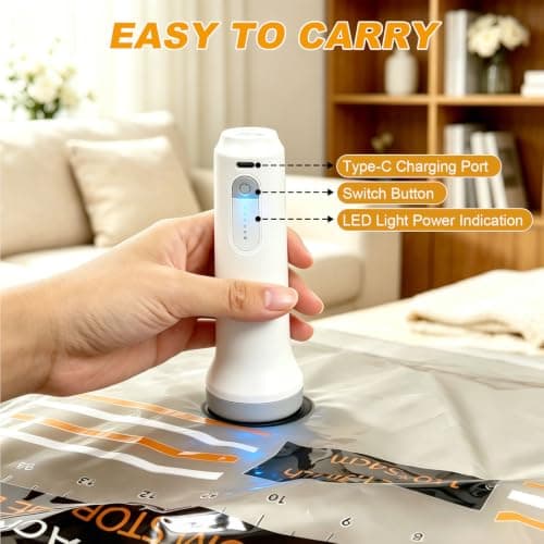 10 Pack Vacuum Storage Bags with Wireless Electric Pump, 3 Combo Sizes — view 3