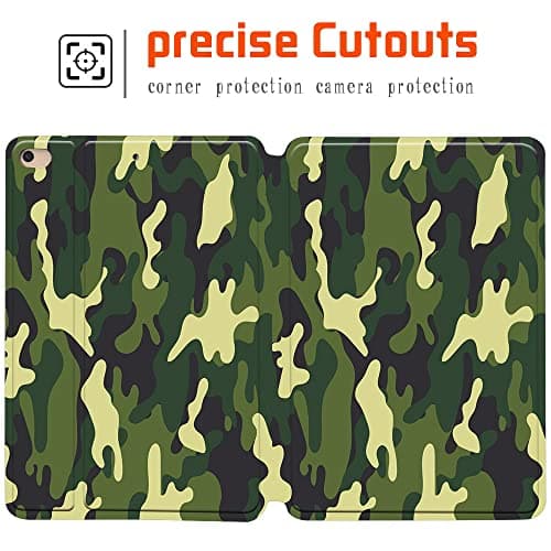 Camouflage Printed FINDING CASE Fit Apple iPad Mini 4/5 Tablet - Printed PU Flip Leather Smart Lightweight Shell Stand Cover Case for iPad Mini 4 Mini 5 (army camouflage) — view 4