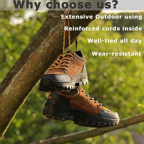 Puzeam 2 Pairs 4.5 mm Round Shoe Laces for Boots Black Grey 120cm — view 6