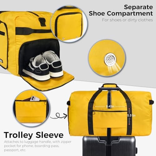 Fmeida 65L Foldable Travel Duffle Bag Waterproof Holdall Luggage Bags — view 5