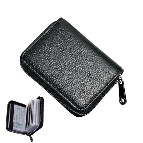 Noenaeni RFID 20 Card Slots Credit Card Holder for Men and Women, Black