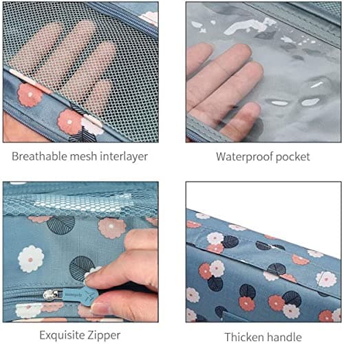 Travel Toiletry Bag, YYGOJOY Hanging Wash Bag Makeup Cosmetic Organizer Bags, Portable Hanging Toiletries Bags for Men Women Girls Waterproof Multifunctional (Leopard Print) — view 6