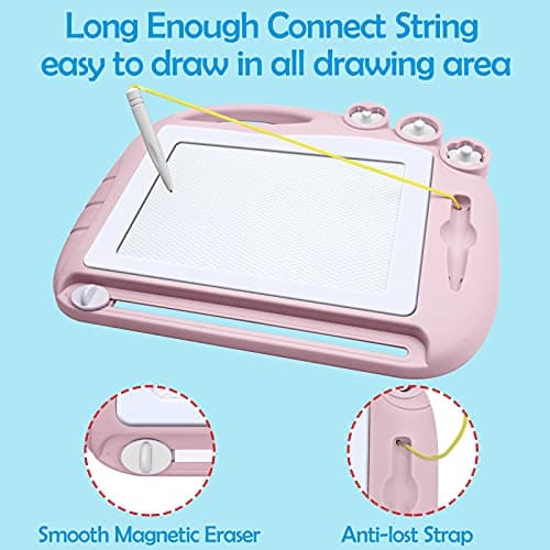 AiTuiTui Magnetic Drawing Board Travel Size, Erasable Doodle Sketching Writing Pad Travel Games for Kids in Car Airplane, Early Education Learning Skill Development Toys for Girls Age 3 4 5 Year Old — view 3