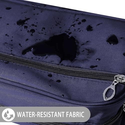Toiletry Bag for Men, Large Travel Wash Bag Water-Resistant Gym Shaving Organiser Bag, Shower Bathroom Makeup Bag with Handle for Cosmetics Brushes Tools (Blue) — view 3