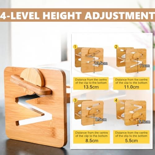 Xygobla Raised Dog Bowls with Stand 4 Level Bamboo — view 4