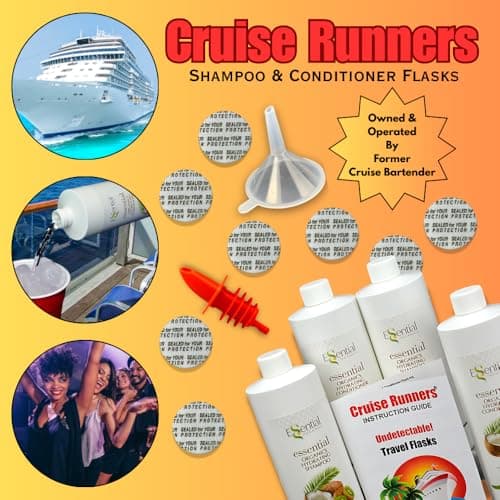 CRUISE RUNNERS Fake Shampoo & Conditioner by Hidden Liquor Alcohol Flasks for Booze Cruise | Enjoy Rum Runners 4 Bottles — view 2