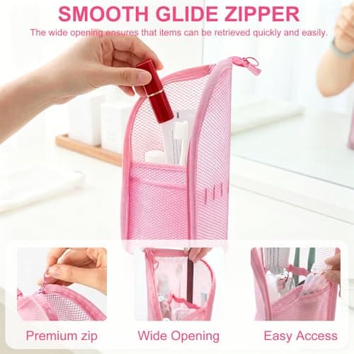 Toothbrush Travel Bag with Stand-Up Design, Lightweight Toiletry Organizer — view 3