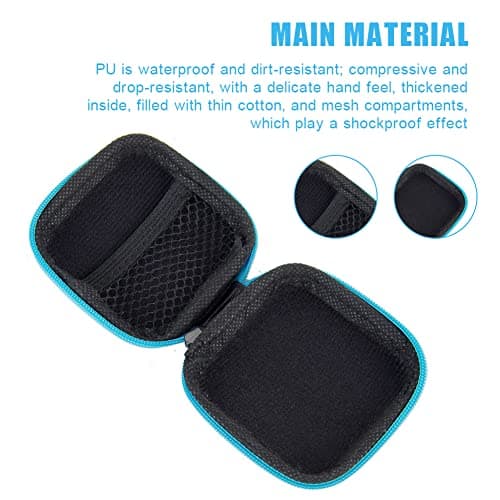 6-Pack Earphone Pouch - Portable Earbuds Case - Headphones Organizer - Mini Storage Box - 6 Colors — view 3