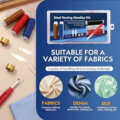 37 PCS Stainless Steel Sewing Needles Set, Steel Needle Sewing Kit — view 3