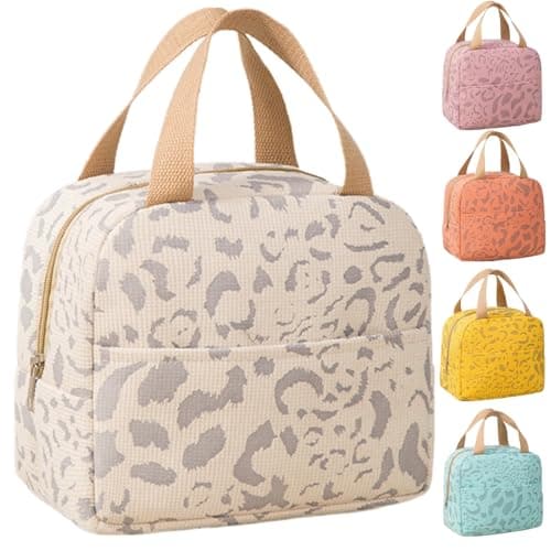 WUWYOUWL Corduroy Lunch Bag Large Capacity Waterproof CoolerBag (Beige)