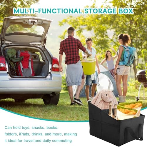 VBGURR Car Seat Organiser for Front and Rear Seat with Storage Pockets,Multi-Functional Back Seat and Car Boot Organiser for Kids,Portable Vehicle Storage to Organise Toys, Snacks & Travel Essentials — view 6