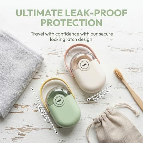 Solvio 2 Pack Travel Soap Case with Lid, Leakproof Soap Dish for Shower, Portable Soap Box Holder with Draining Tray, Waterproof Bar Soap Container for Bathroom, Gym, Camping, Hiking & Outdoor — view 2