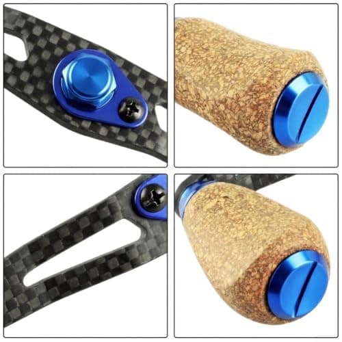 Lightweight Carbon Fishing Reel Handle with Cork Grip(Red-8 * 5) — view 6