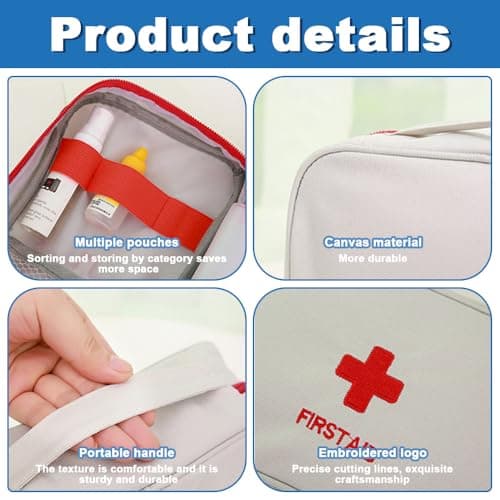 XINGSUI 1 Pcs Empty First Aid Bag, Travel Medicine Bag, for Home, Office — view 4