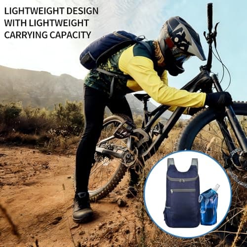 SHENYI 2 Pcs Ultra Lightweight Foldable Backpack, Foldable Small Resistant Rucksack Daypack, Hiking Daypacks,Multi Functional Outdoor Backpack for Men Women, Hiking Camping Travelling Biking — view 4