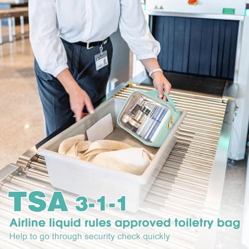 Clear Toiletry Bag - 2 Pack TSA Approved Clear Makeup Bags for Travel — view 2