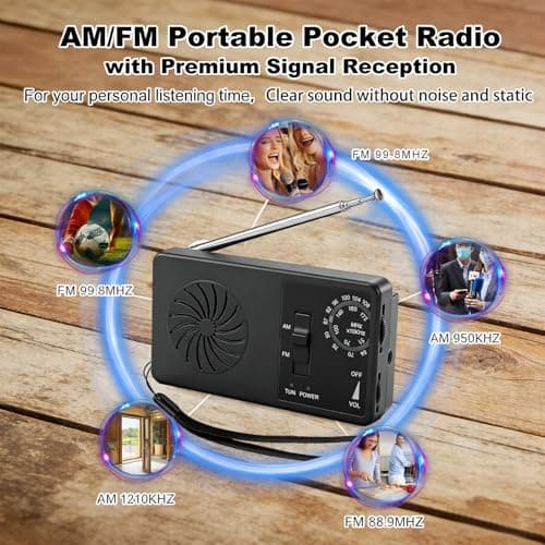 Pocket Mini Radio, Portable AM FM Worldband Radio with Best Reception — view 4