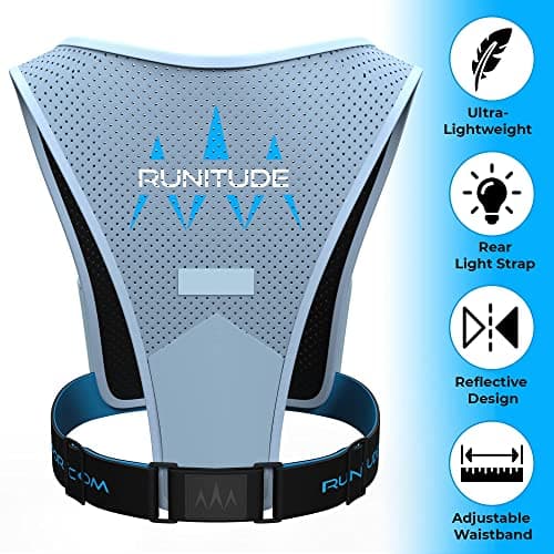 Runitude Running Phone Holder Vest | Chest Pouch | Train Lightweight | Key Clip Holder | Light Straps | Waterproof | Reflective | Men & Women (Silver) — view 3